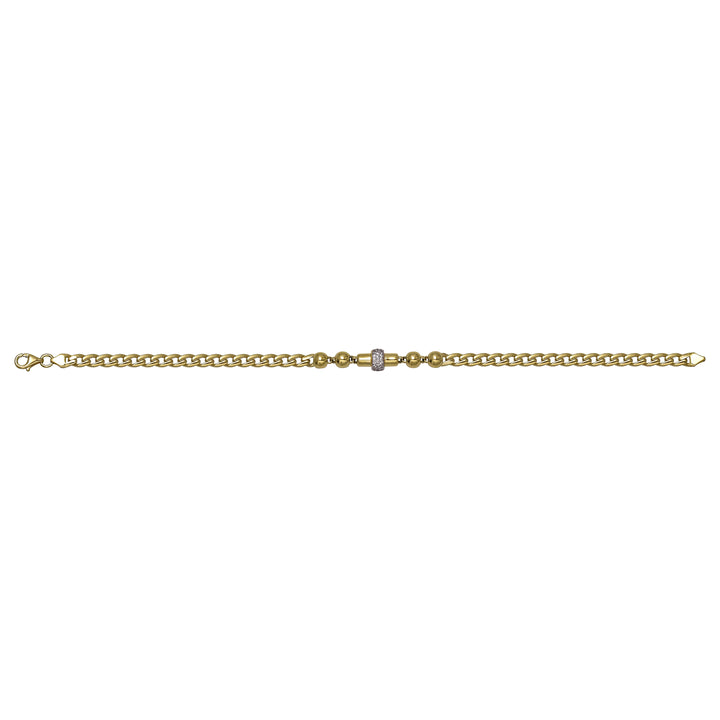 Solid gold bead bracelet, 5.35 g — shown square on a plain background.