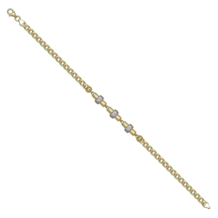 Solid gold bead bracelet, 6.25 g — shown at an angle across the frame.