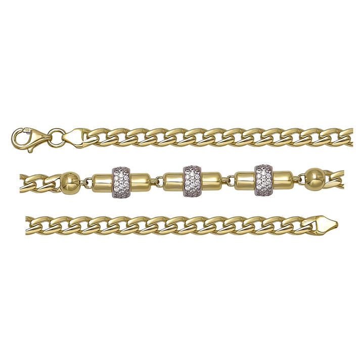 Solid gold bead bracelet, 6.25 g — shown in three rows across the frame.