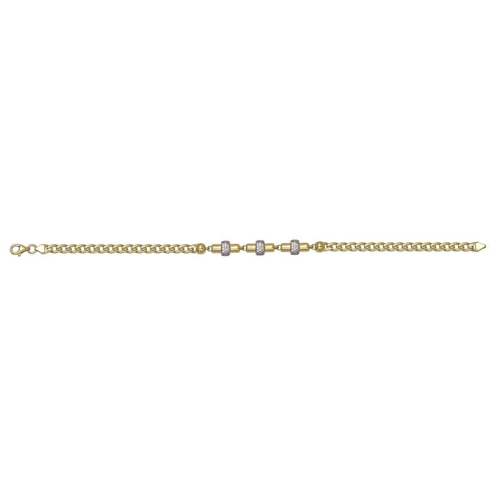 Solid gold bead bracelet, 6.25 g — shown square on a plain background.