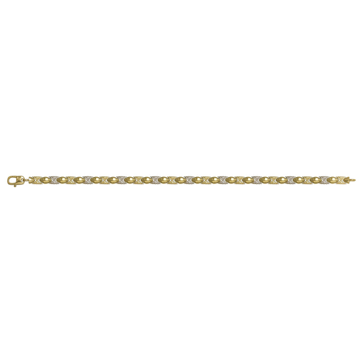 Solid gold fancy link bracelet, 5.95 g — shown square on a plain background.