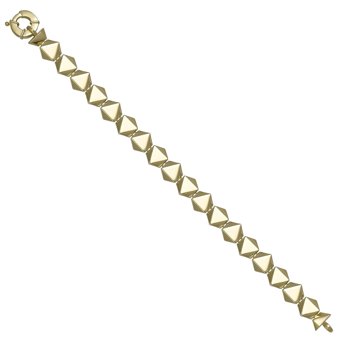 Solid gold bead bracelet, 10.05 g — shown at an angle across the frame.