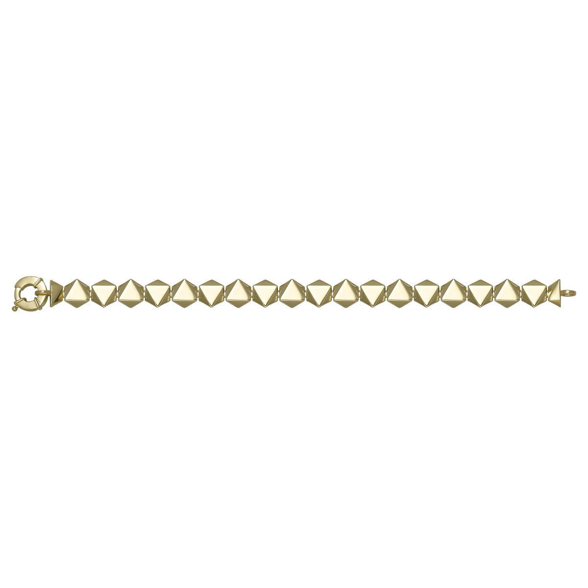 Solid gold bead bracelet, 10.05 g — shown square on a plain background.
