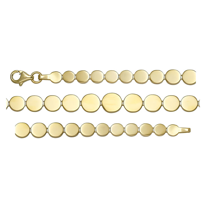 Solid gold id bracelet, 3.90 g — shown in three rows across the frame.