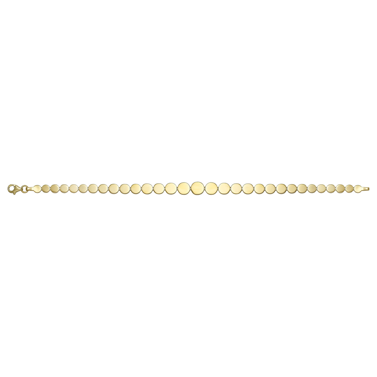 Solid gold id bracelet, 3.90 g — shown square on a plain background.