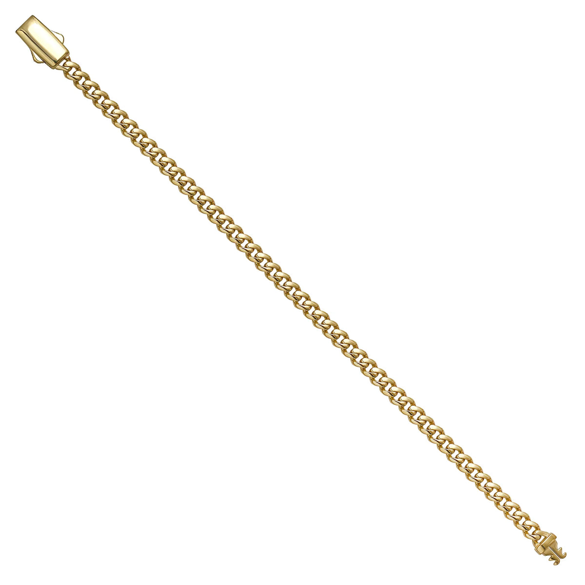Solid gold curb bracelet, 5.40 g — shown at an angle across the frame.