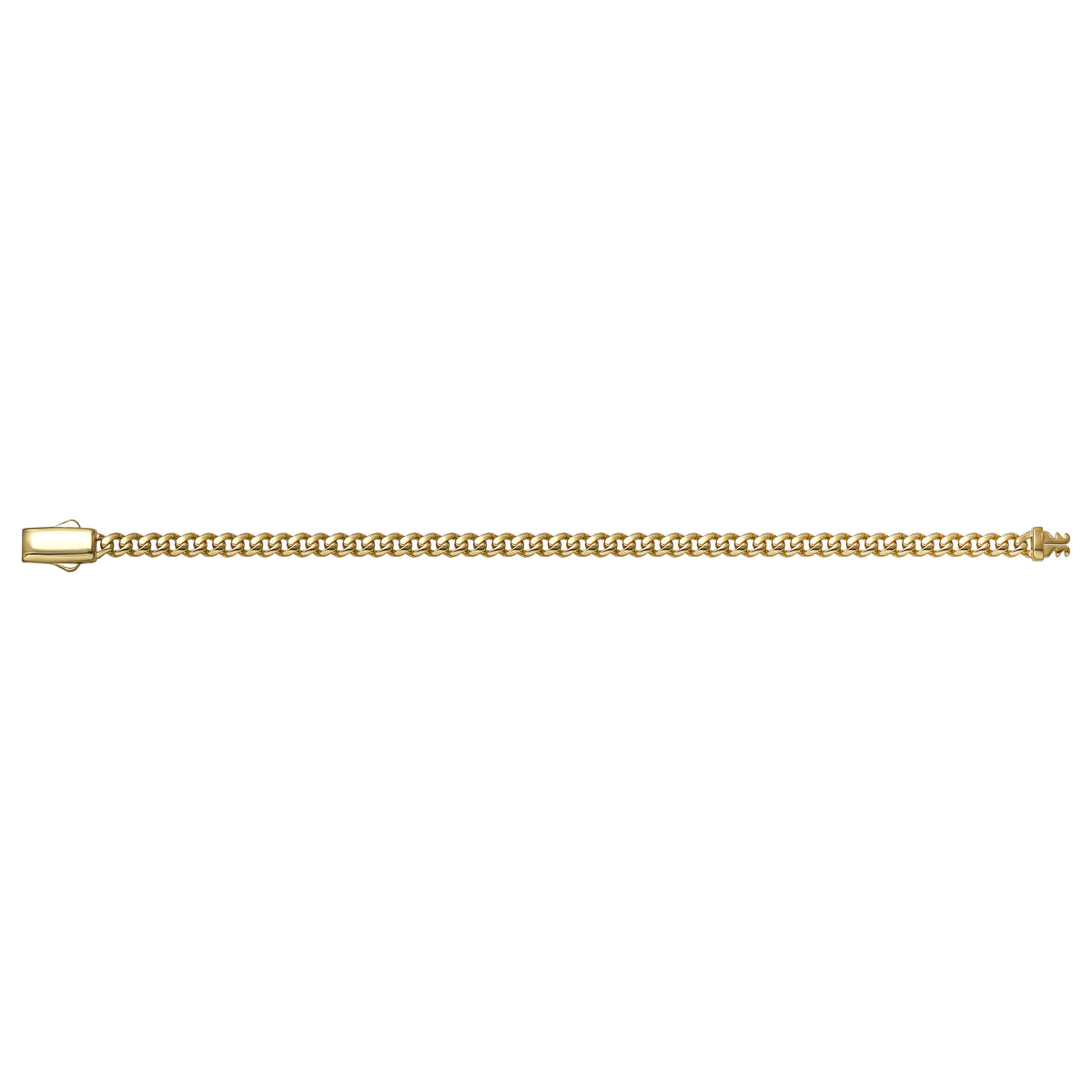 Solid gold curb bracelet, 5.40 g — shown square on a plain background.