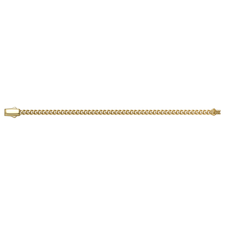 Solid gold curb bracelet, 5.40 g — shown square on a plain background.