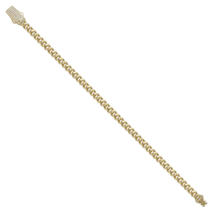 Solid gold curb bracelet, 5.90 g — shown at an angle across the frame.
