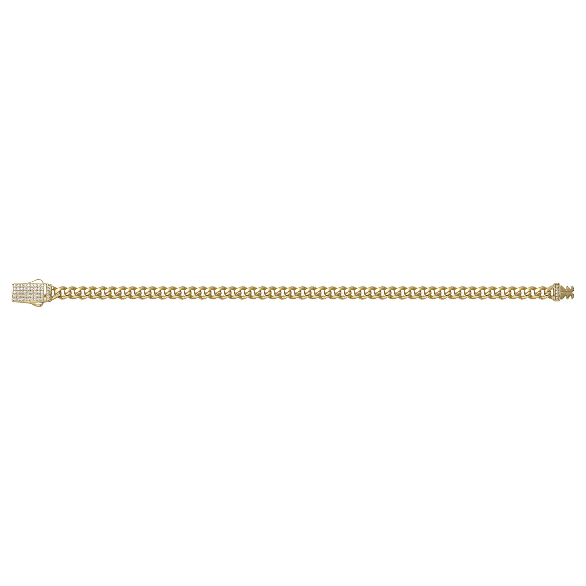Solid gold curb bracelet, 5.90 g — shown square on a plain background.