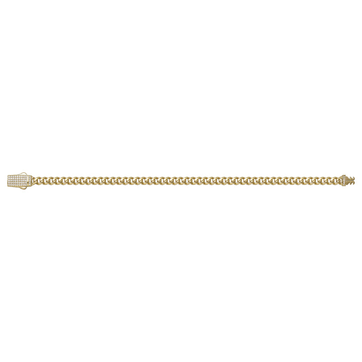 Solid gold curb bracelet, 5.90 g — shown square on a plain background.
