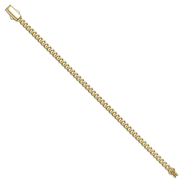 Solid gold curb bracelet, 5.65 g — shown at an angle across the frame.