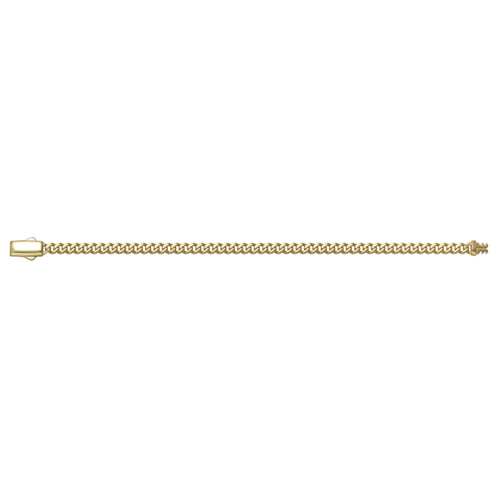 Solid gold curb bracelet, 5.65 g — shown square on a plain background.