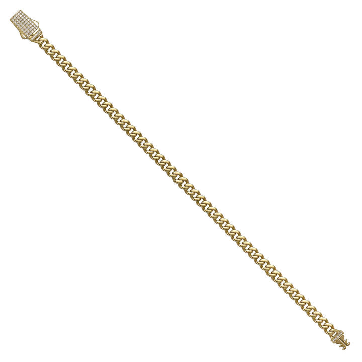 Solid gold curb bracelet, 6.10 g — shown at an angle across the frame.