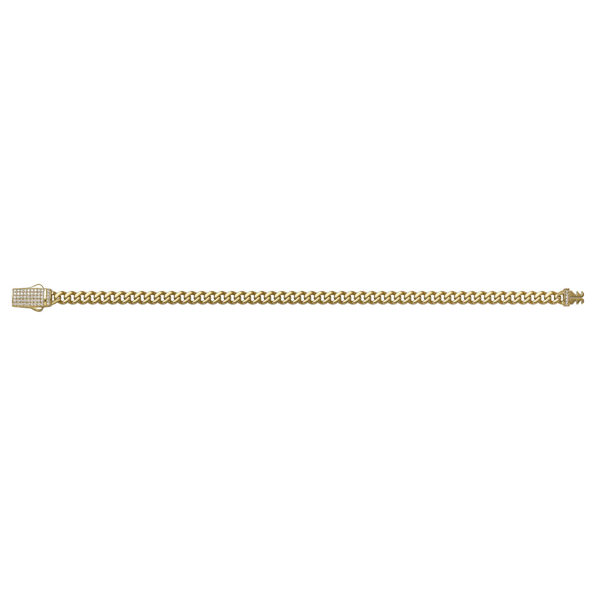 Solid gold curb bracelet, 6.10 g — shown square on a plain background.