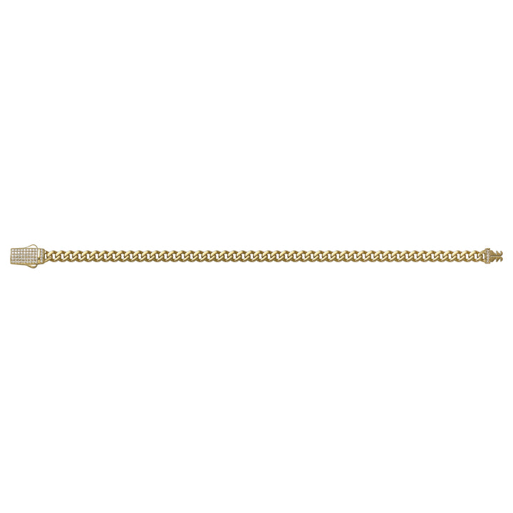 Solid gold curb bracelet, 6.10 g — shown square on a plain background.