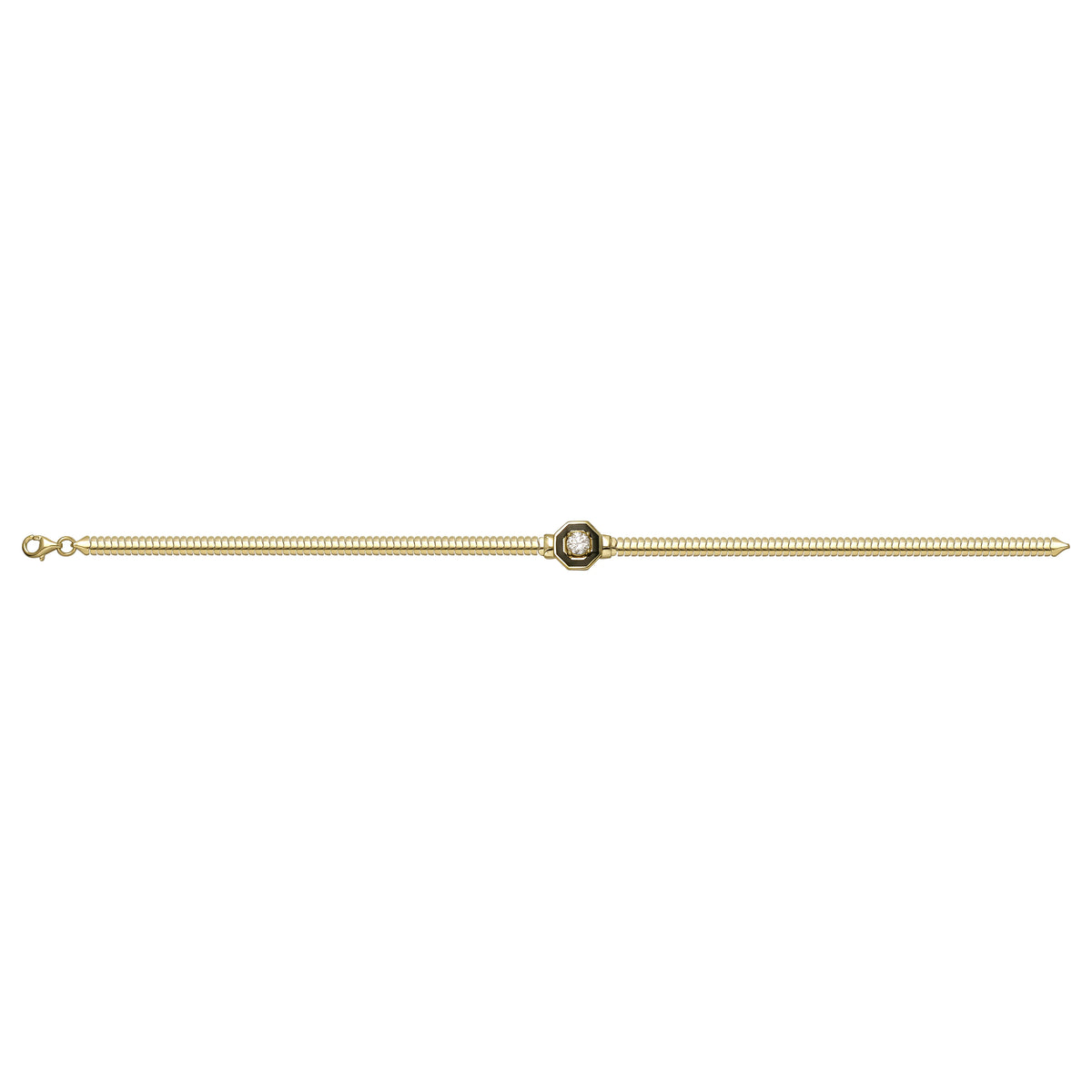 Solid gold braided bracelet, 4.50 g — shown square on a plain background.