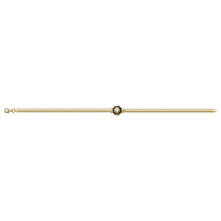 Solid gold braided bracelet, 4.50 g — shown square on a plain background.