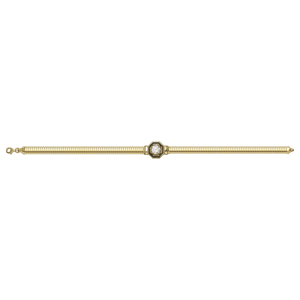 Solid gold braided bracelet, 7.00 g — shown square on a plain background.