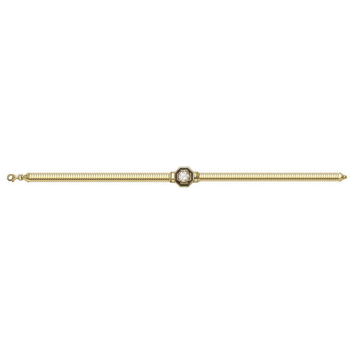 Solid gold braided bracelet, 7.00 g — shown square on a plain background.
