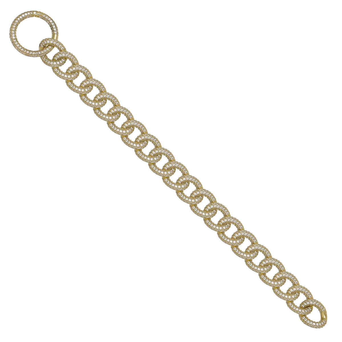 Solid gold curb bracelet, 32.50 g — shown at an angle across the frame.