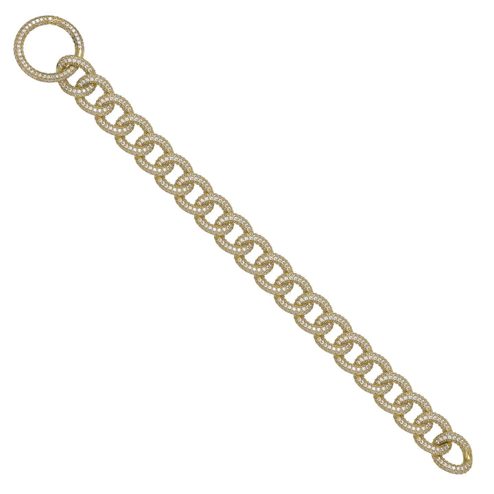 Solid gold curb bracelet, 32.50 g — shown at an angle across the frame.