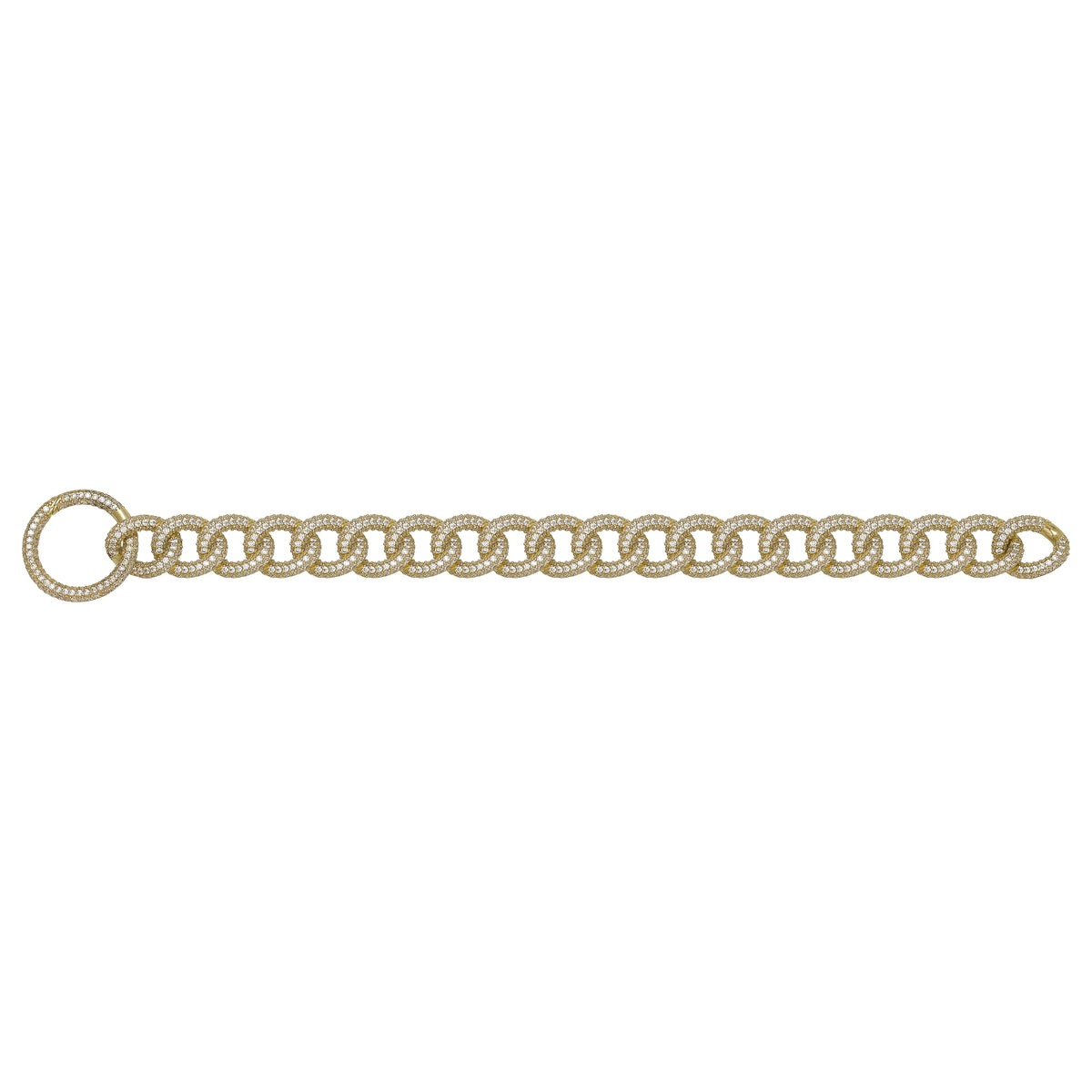Solid gold curb bracelet, 32.50 g — shown square on a plain background.