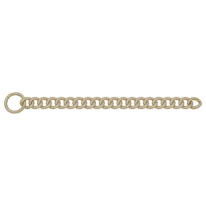 Solid gold curb bracelet, 32.50 g — shown square on a plain background.