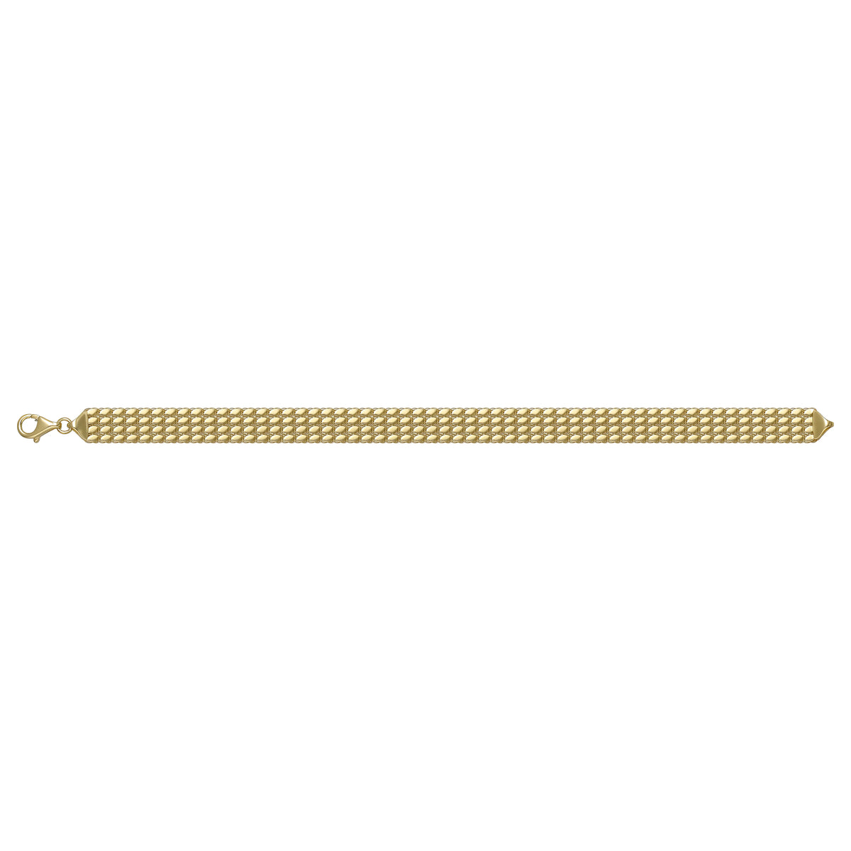 Solid gold braided bracelet, 11.85 g — shown square on a plain background.