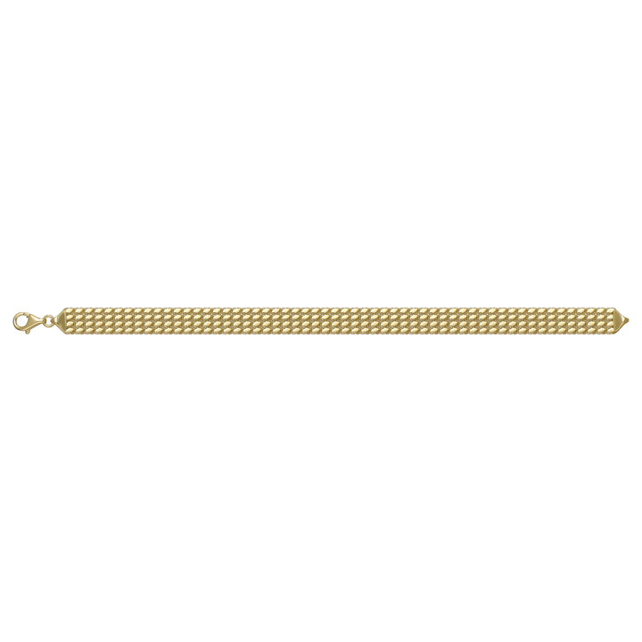 Solid gold braided bracelet, 11.85 g — shown square on a plain background.