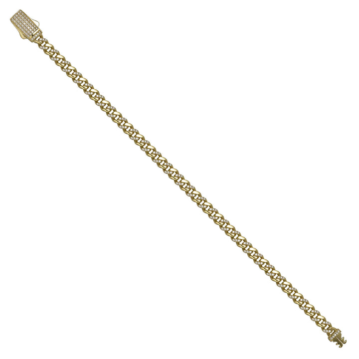 Solid gold curb bracelet, 7.15 g — shown at an angle across the frame.