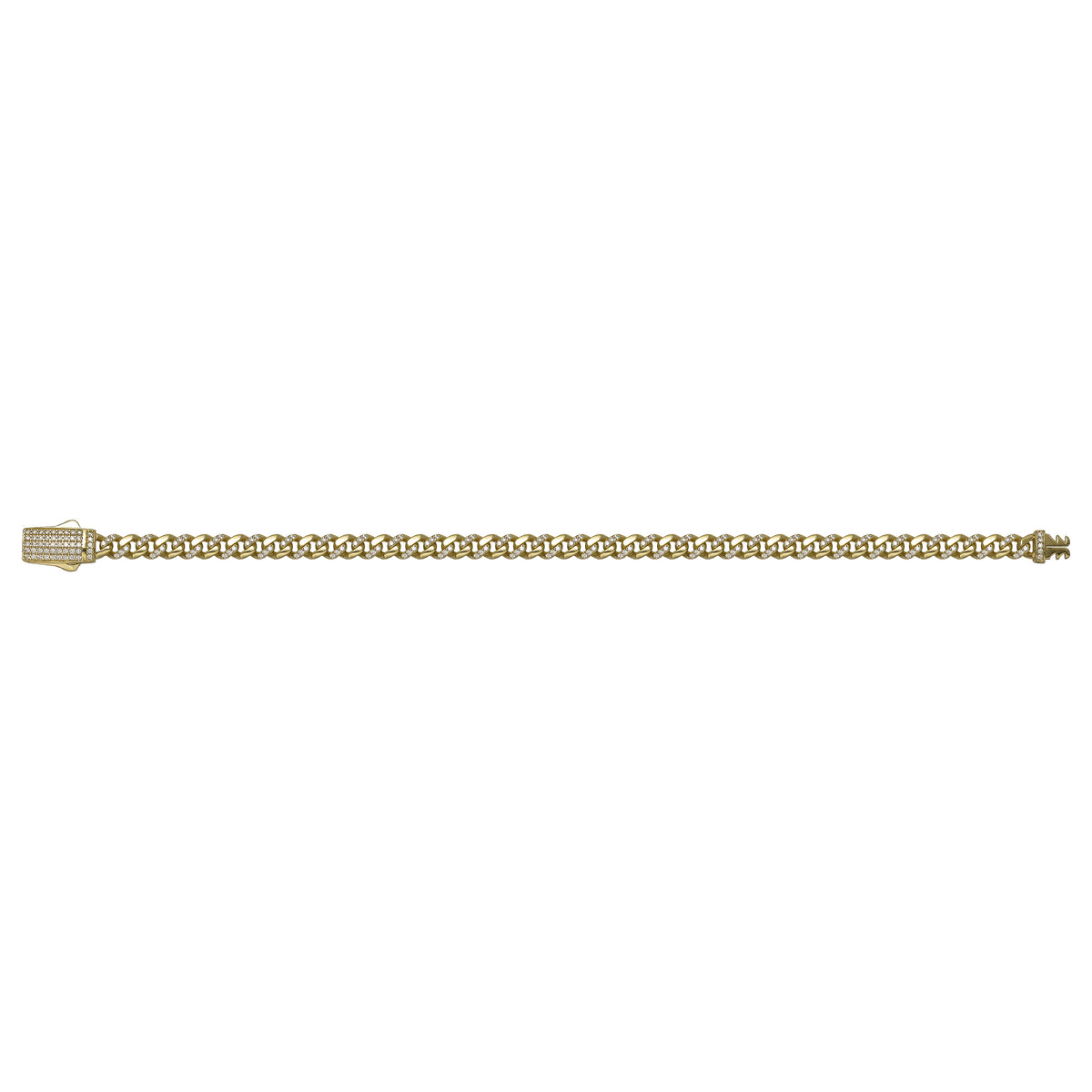 Solid gold curb bracelet, 7.15 g — shown square on a plain background.