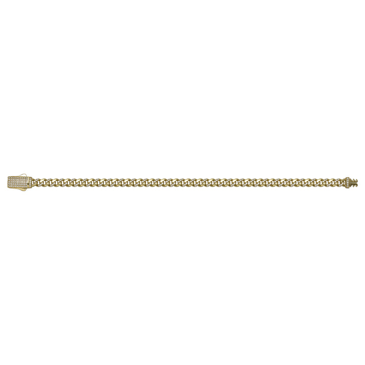 Solid gold curb bracelet, 7.15 g — shown square on a plain background.