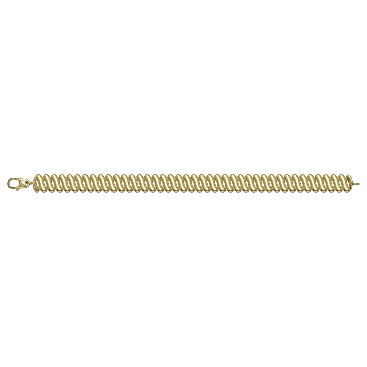 Solid gold braided bracelet, 7.70 g — shown square on a plain background.