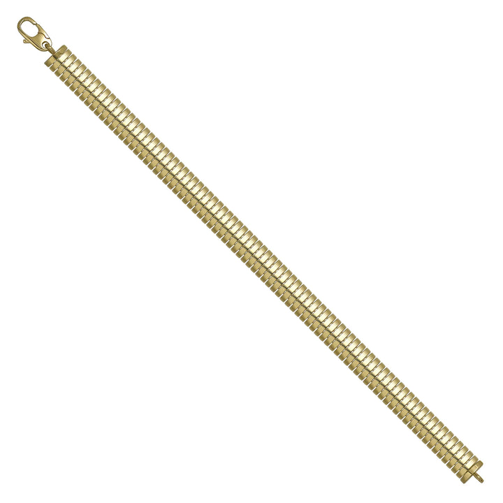 Solid gold braided bracelet, 10.85 g — shown at an angle across the frame.