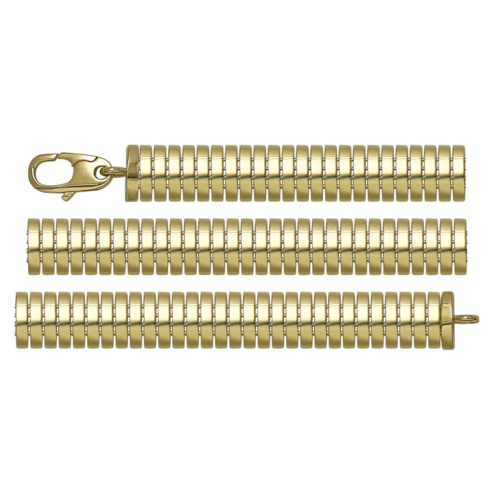 Solid gold braided bracelet, 10.85 g — shown in three rows across the frame.