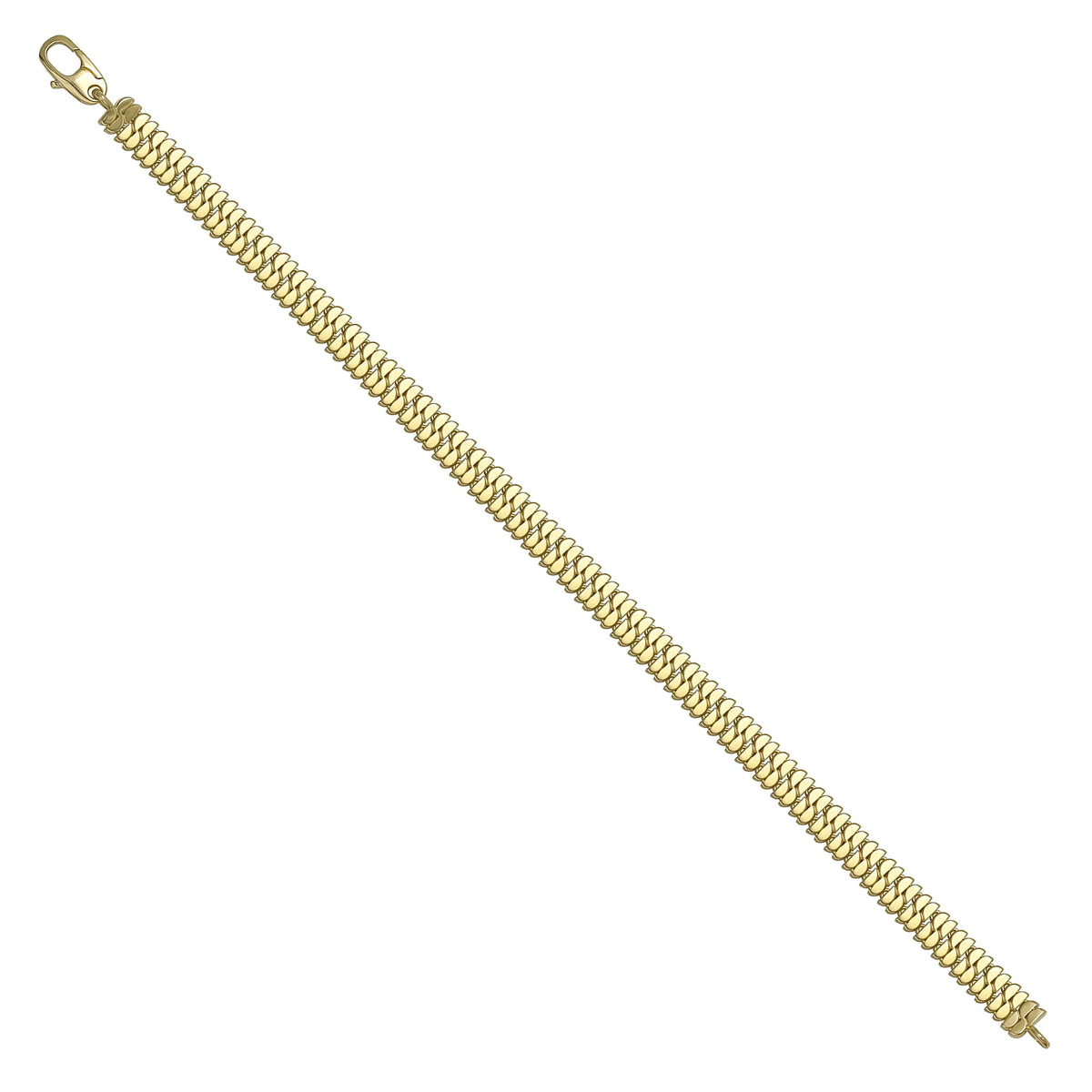 Solid gold braided bracelet, 9.00 g — shown at an angle across the frame.