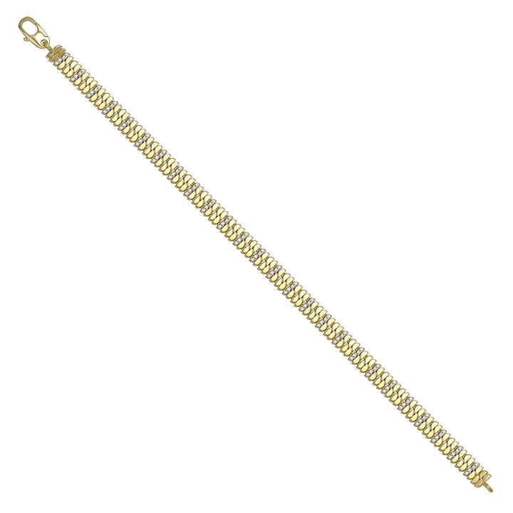 Solid gold braided bracelet, 9.25 g — shown at an angle across the frame.