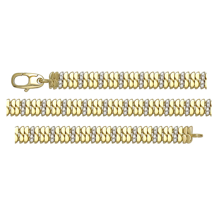 Solid gold braided bracelet, 9.25 g — shown in three rows across the frame.