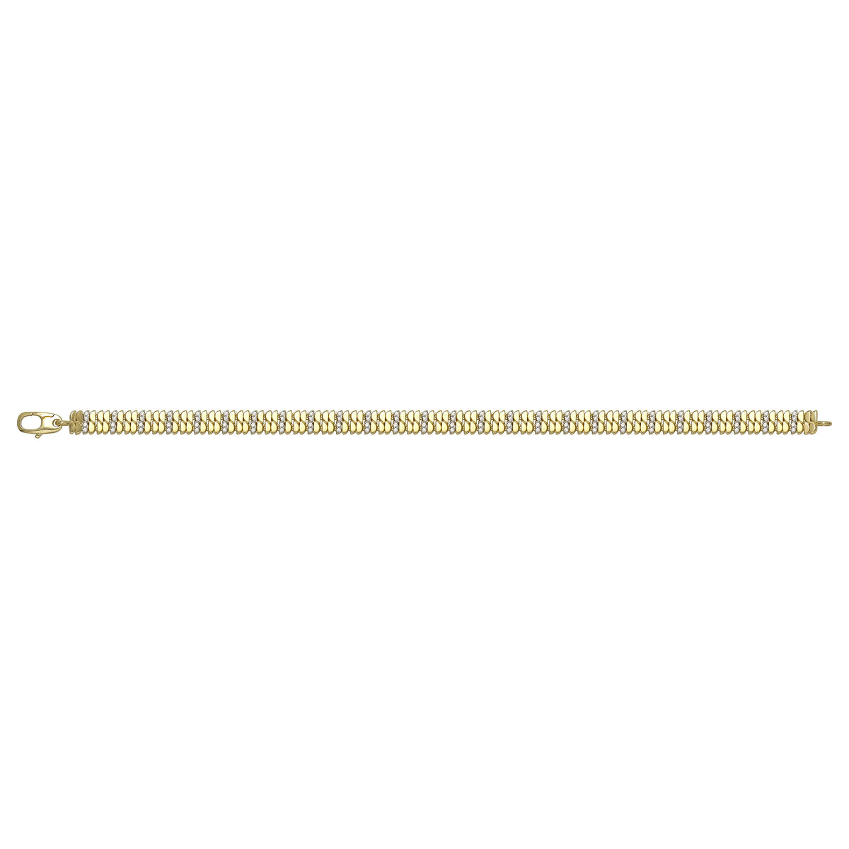 Solid gold braided bracelet, 9.25 g — shown square on a plain background.