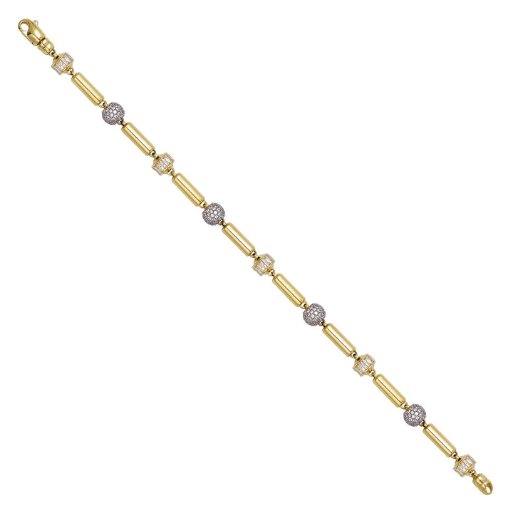 Solid gold bead bracelet, 11.70 g — shown at an angle across the frame.