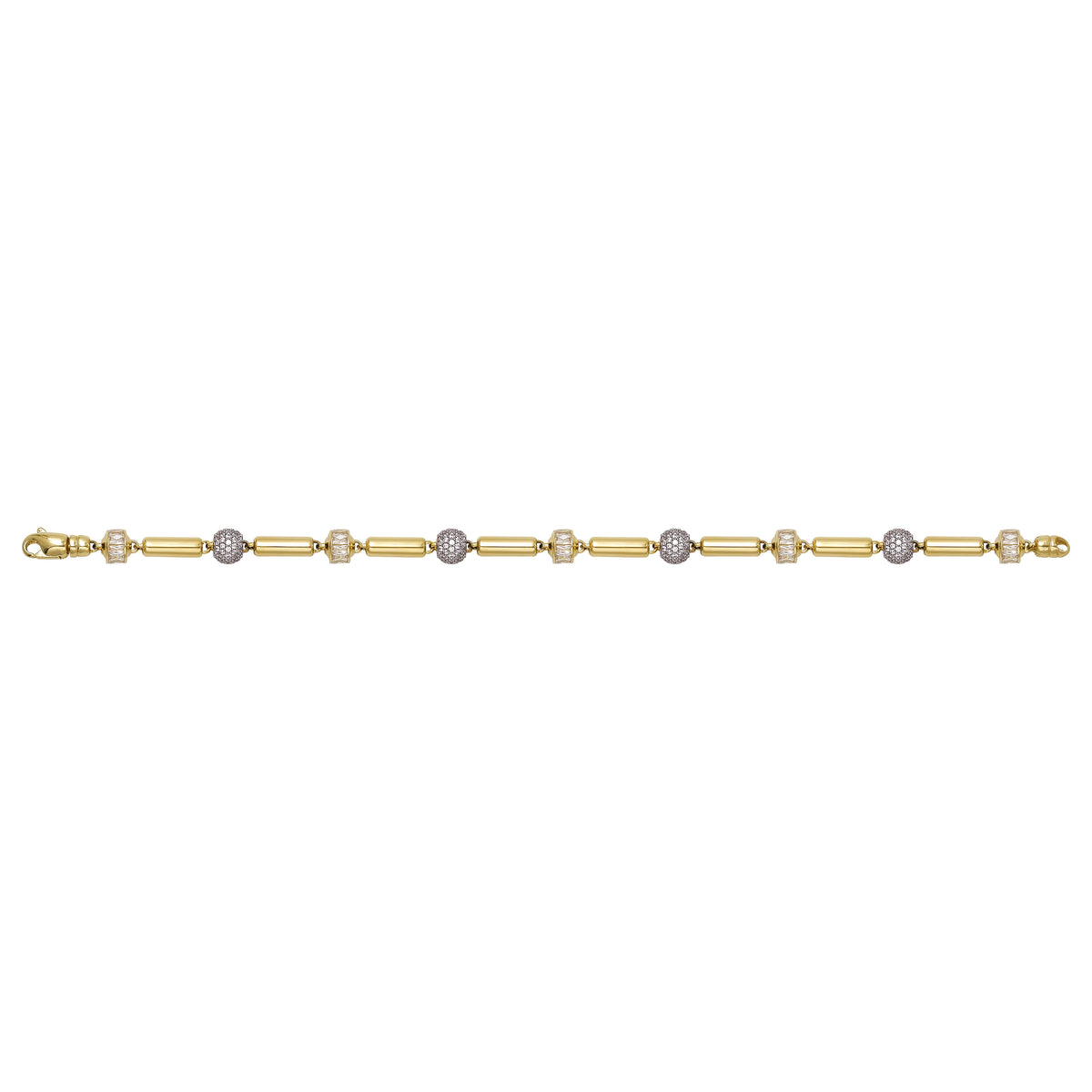 Solid gold bead bracelet, 11.70 g — shown square on a plain background.