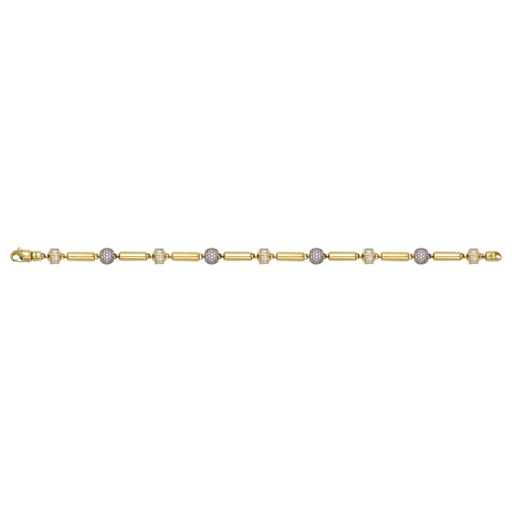 Solid gold bead bracelet, 11.70 g — shown square on a plain background.