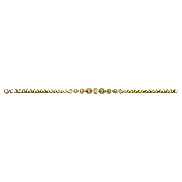 Solid gold bead bracelet, 6.00 g — shown square on a plain background.