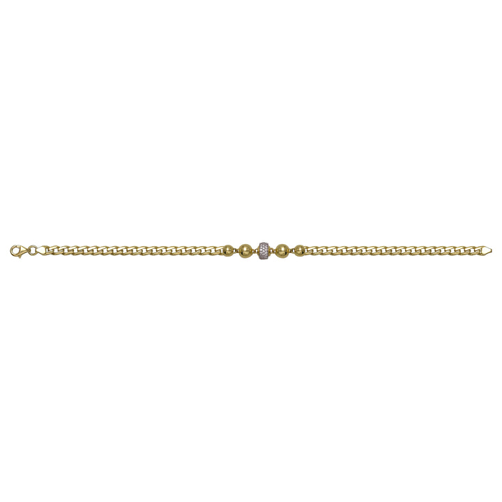 Solid gold bead bracelet, 5.50 g — shown square on a plain background.