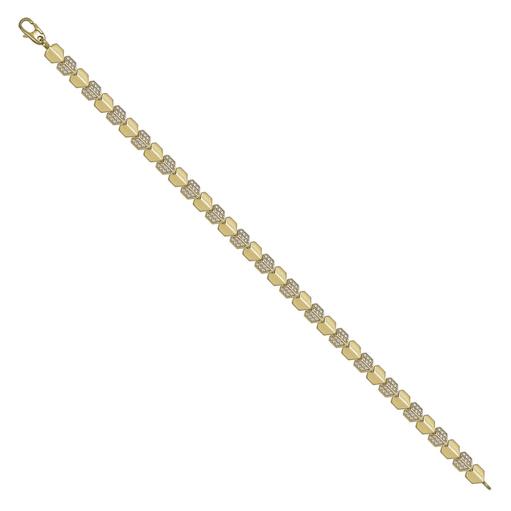 Solid gold id bracelet, 8.35 g — shown at an angle across the frame.