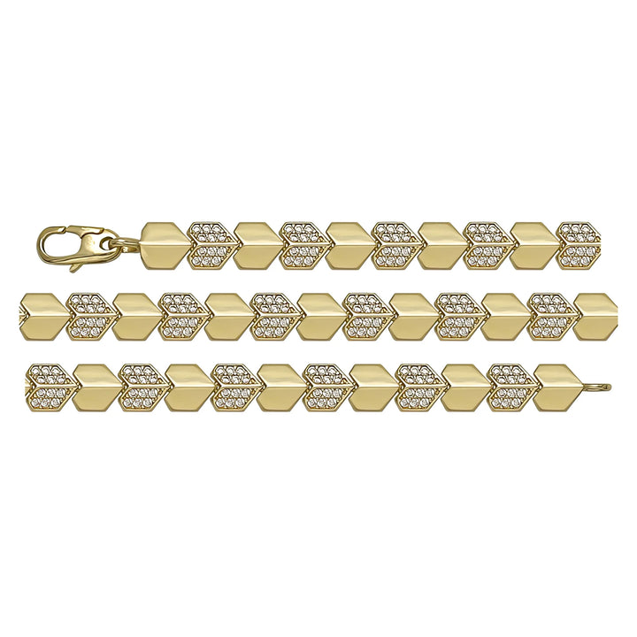 Solid gold id bracelet, 8.35 g — shown in three rows across the frame.