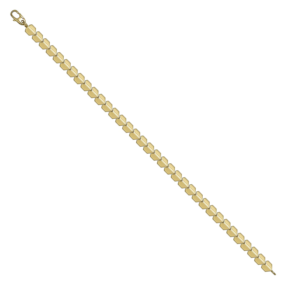 Solid gold id bracelet, 5.45 g — shown at an angle across the frame.