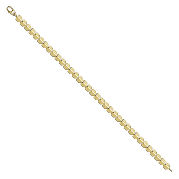 Solid gold id bracelet, 5.45 g — shown at an angle across the frame.