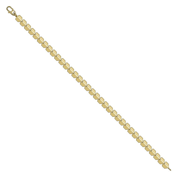 Solid gold id bracelet, 5.45 g — shown at an angle across the frame.